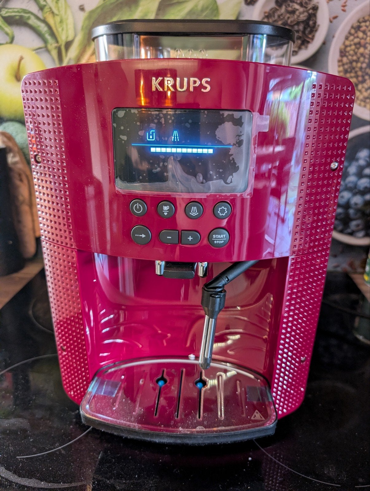 Krups Essential EA815570 Volautomatische Espressomachine, Witgoed en Apparatuur, Koffiezetapparaten, Zo goed als nieuw, Koffiebonen