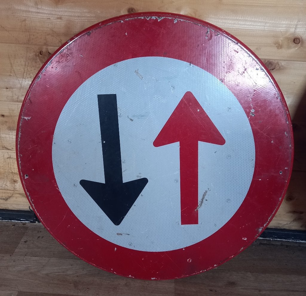 verkeersbord rond 60 cm doorsnede, Ophalen of Verzenden, Gebruikt, Overige typen