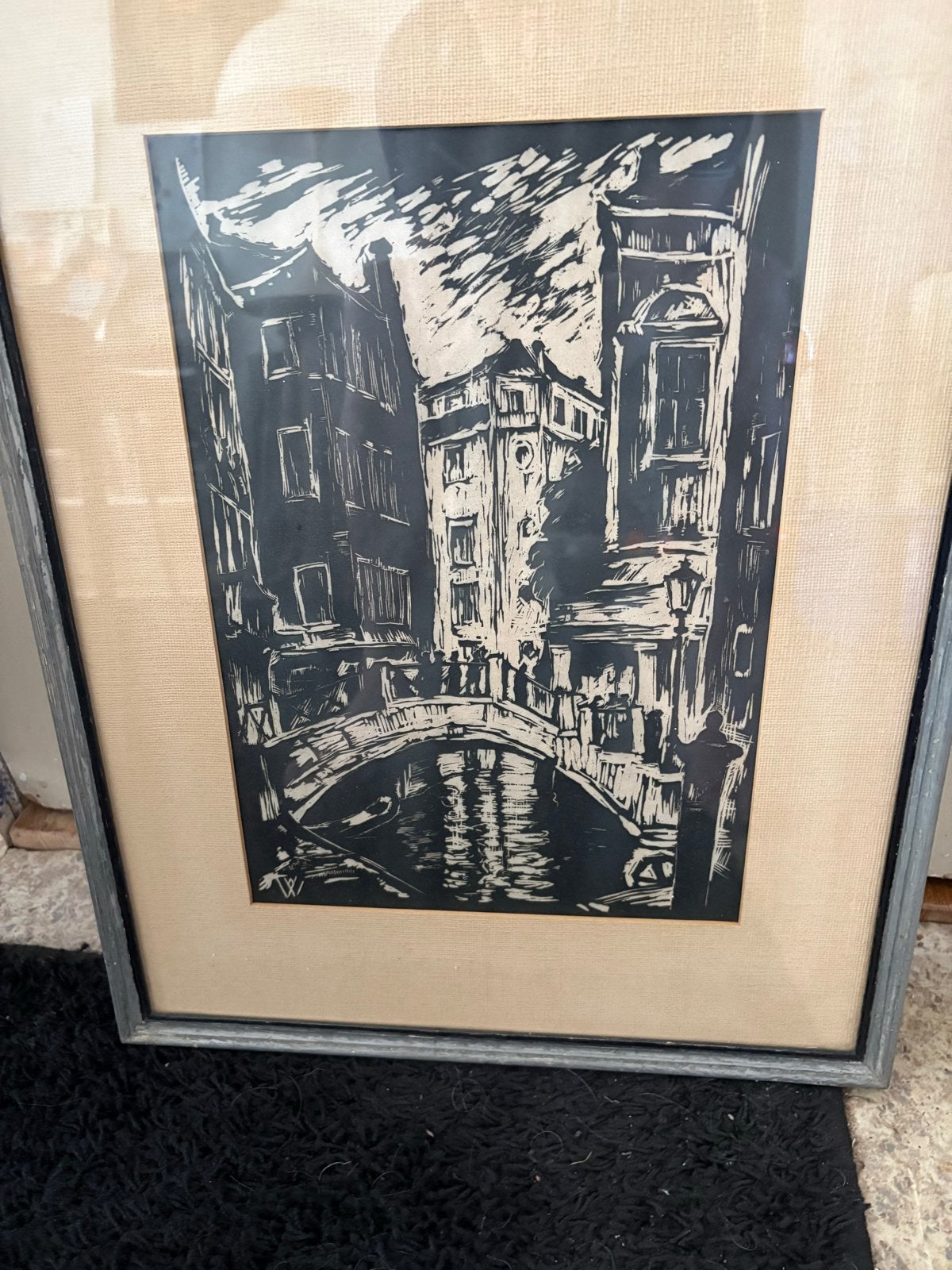 Houtsnede Reguliersgracht Amsterdam 1930 - Hein Snapper, Antiek en Kunst, Kunst | Etsen en Gravures, Stadsgezicht, Ophalen of Verzenden