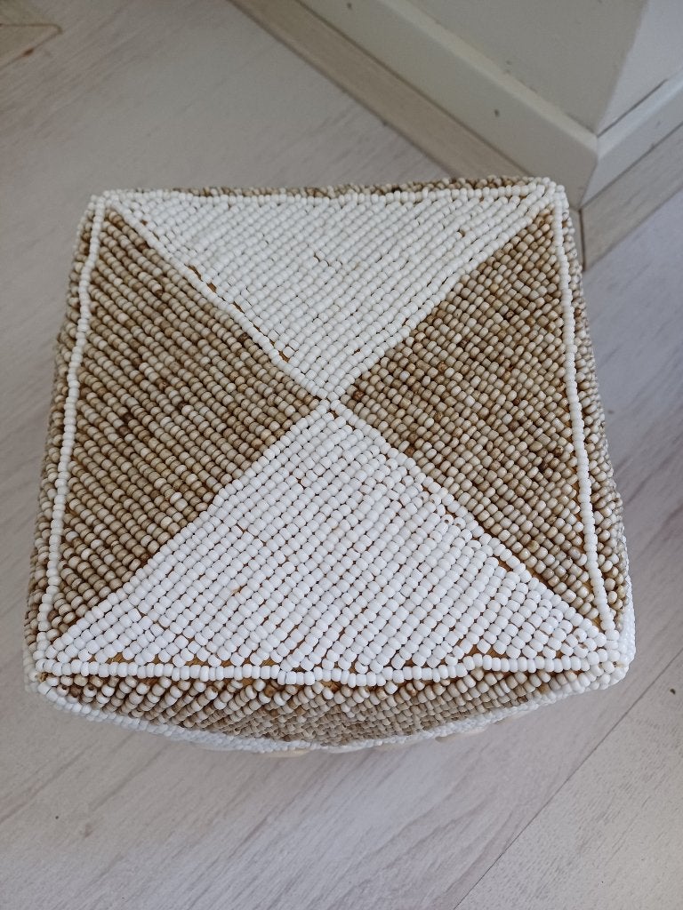 Offermand beige wit, Huis en Inrichting, Overige materialen, Mand, Vierkant, Nieuw