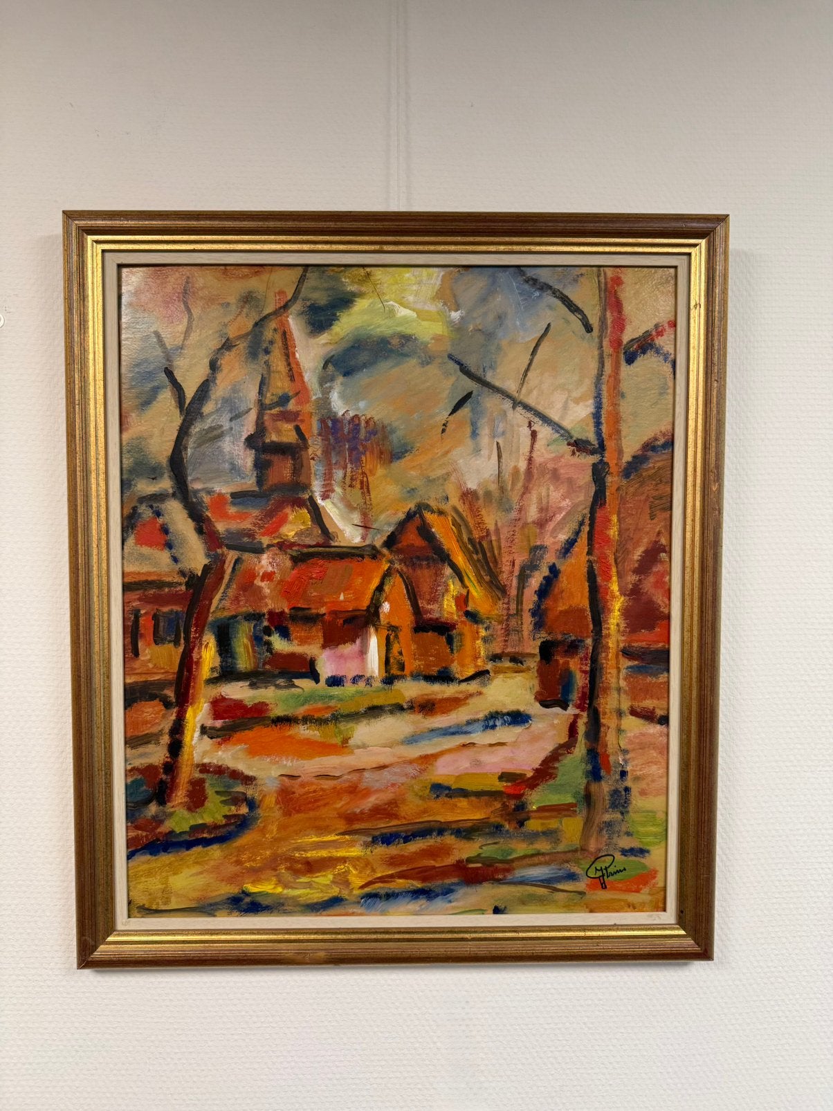 Jan Prins - Expressionistisch schilderij – Groningse kunst, Gedateerd, Doek, Expressionistisch, Ophalen of Verzenden