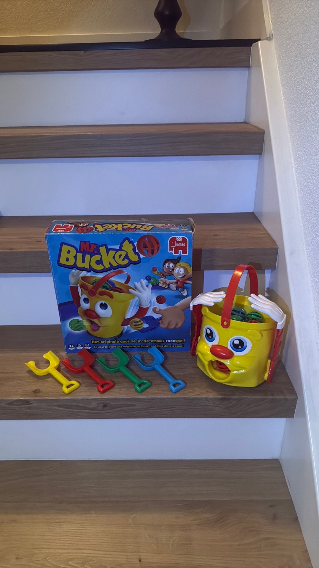 Mr Bucket ballen vangen spel Jumbo, Ophalen of Verzenden, Zo goed als nieuw, Ontdekken