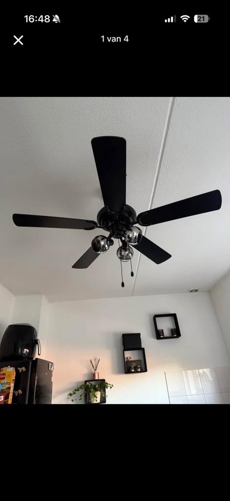 Plafondlamp met ventilator, Ophalen, Nieuw