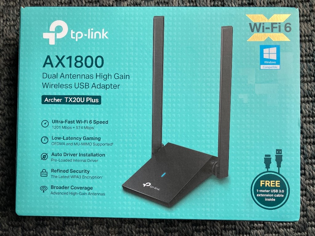TP-Link Archer TX20U USB WiFi (6) adapter, Computers en Software, Netwerkkaarten, Ophalen of Verzenden, Zo goed als nieuw, Extern