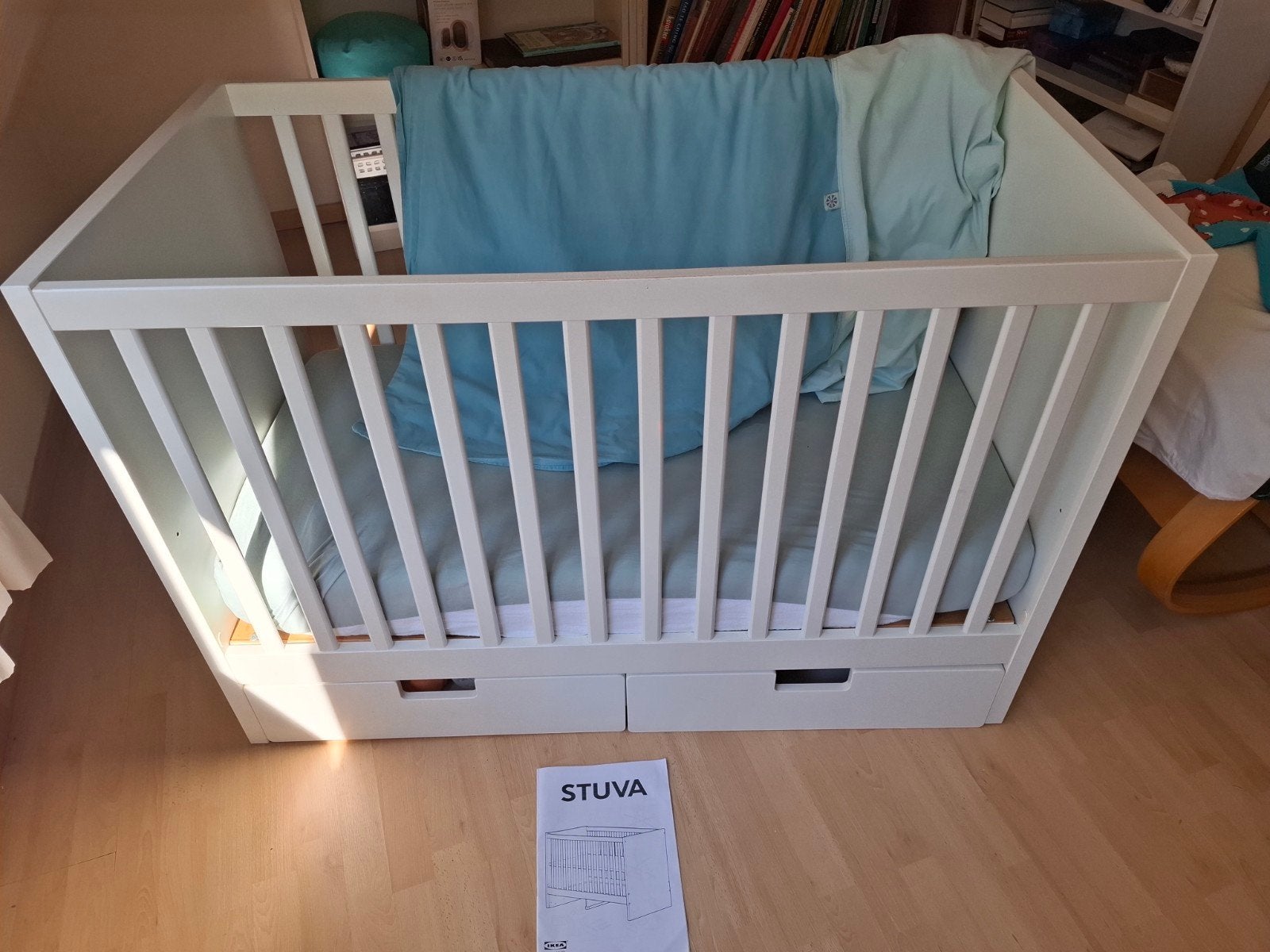 babybedje, Ophalen, Gebruikt
