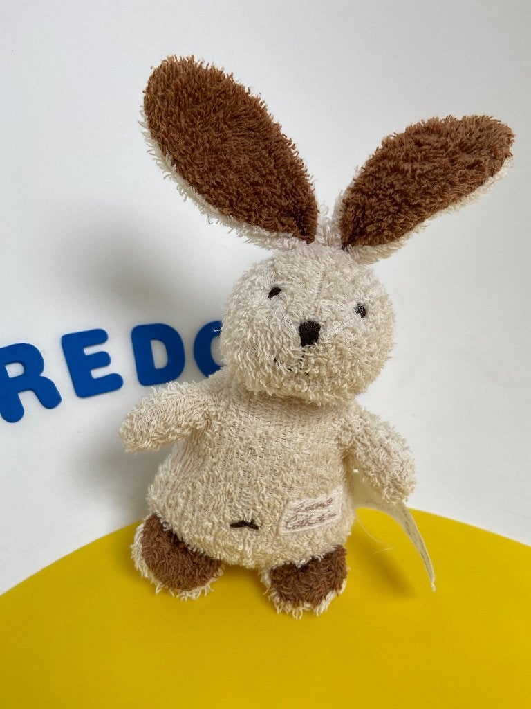 K2252 tiamo konijn konijntje wit bruin badstof, Kinderen en Baby's, Speelgoed | Knuffels en Pluche, Ophalen of Verzenden, Zo goed als nieuw