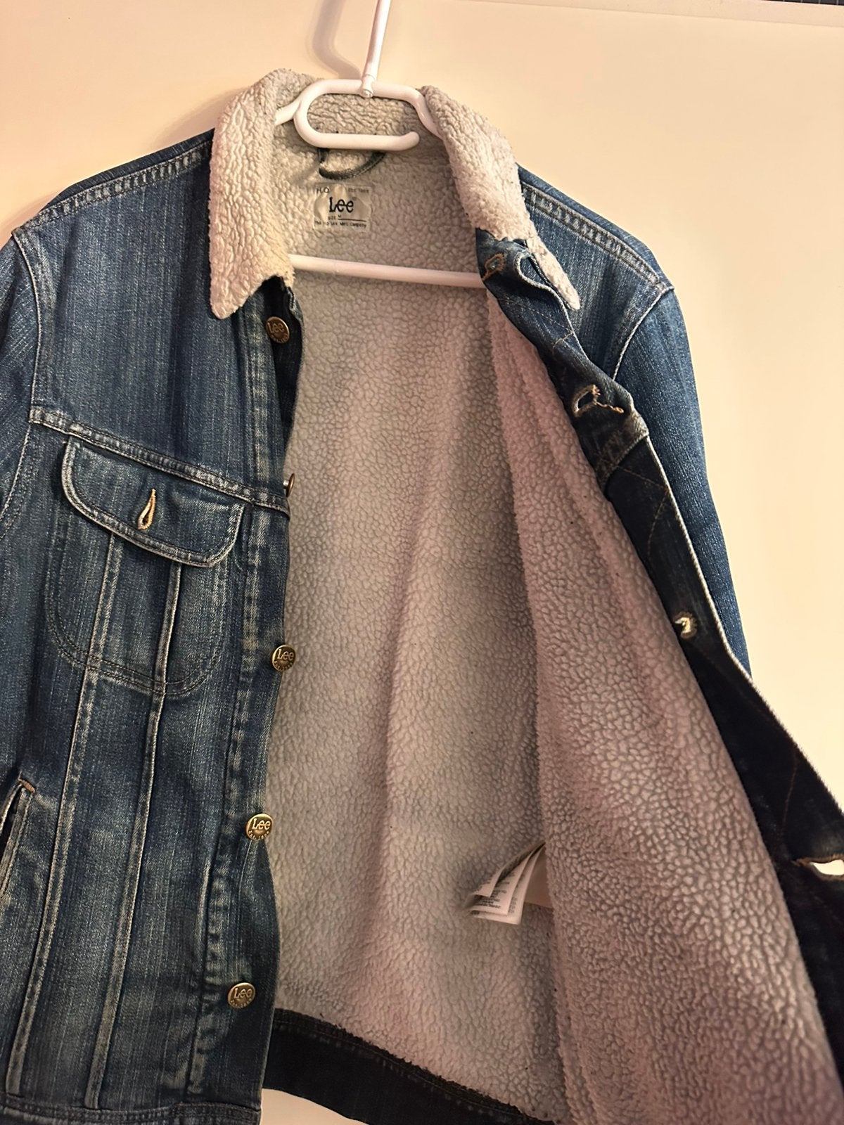 Lee Sherpa spijkerjas gevoerd medium M, Kleding | Heren, Ophalen of Verzenden, Zo goed als nieuw, Blauw