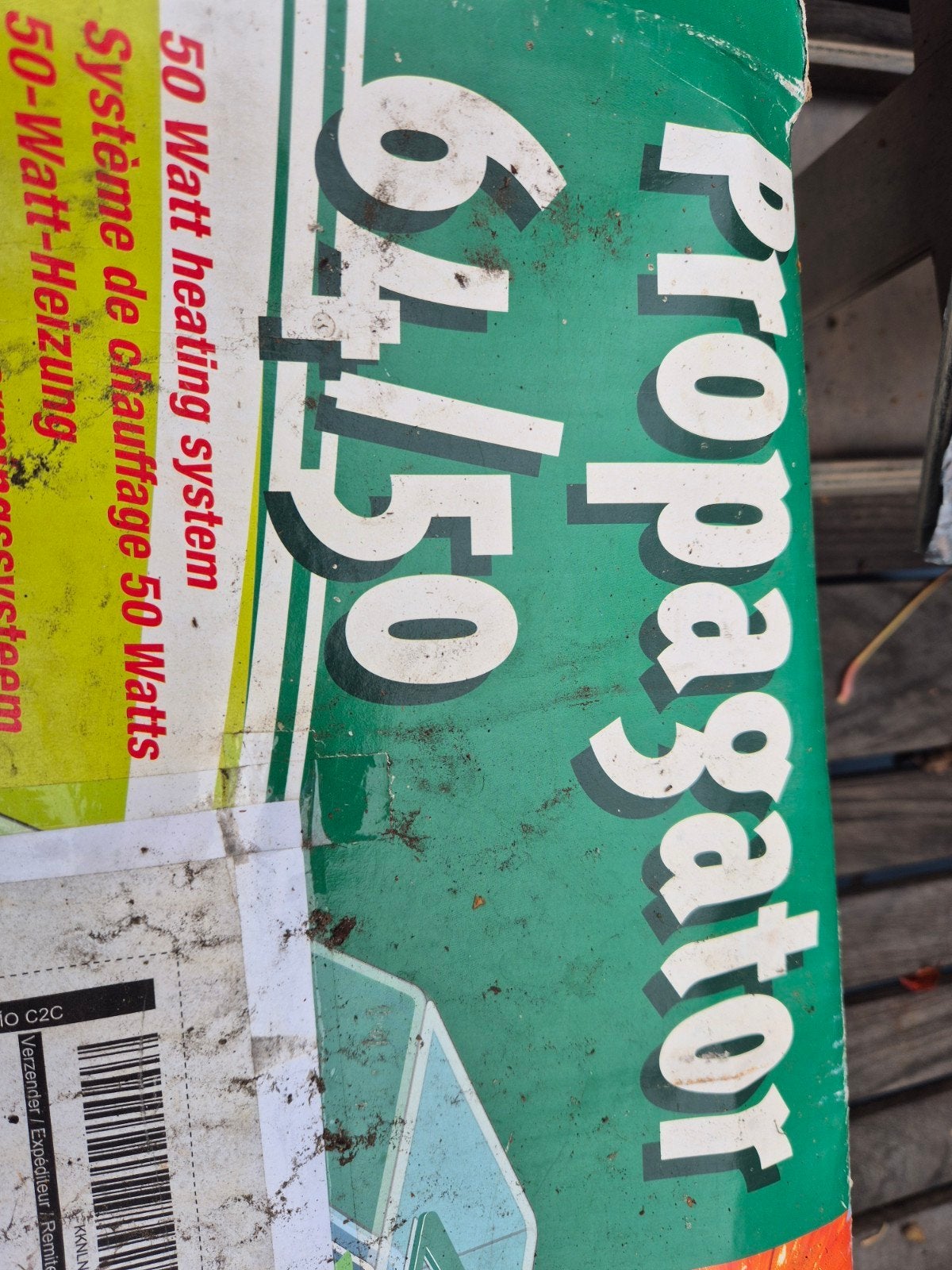 Propagator 60x40x25 cm - 50 Watt verwarmingssysteem, Ophalen of Verzenden, Gebruikt, Kweekbak