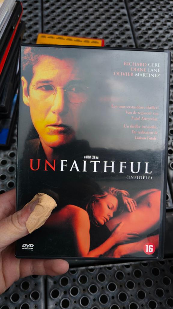 Unfaithful DVD - Richard Gere, Diane Lane (Thriller), Vanaf 16 jaar, Ophalen of Verzenden, Gebruikt, Actiethriller