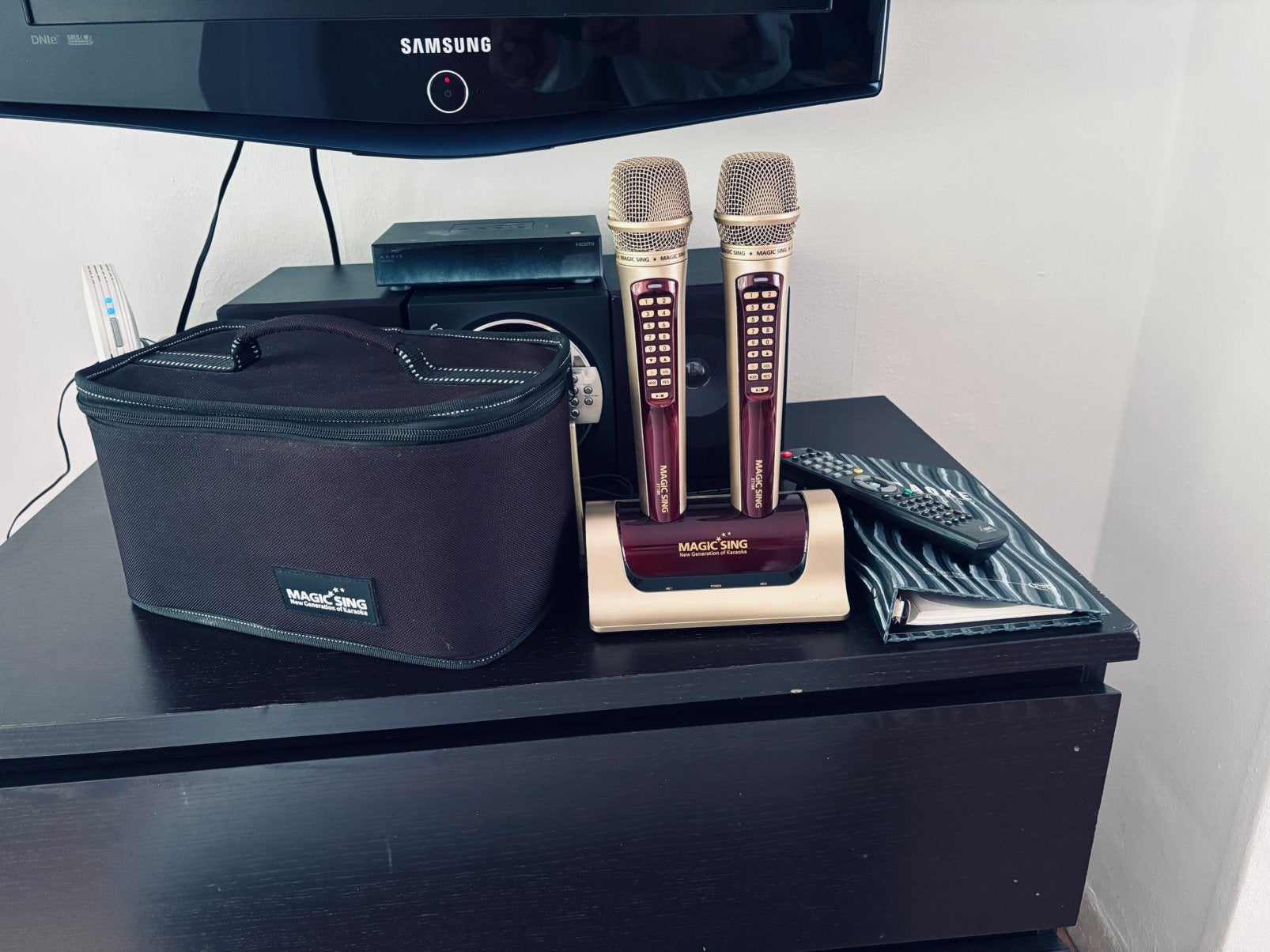 Magic Sing Karaoke Set - Compleet met 2 Microfoons, Ophalen, Gebruikt, Complete set