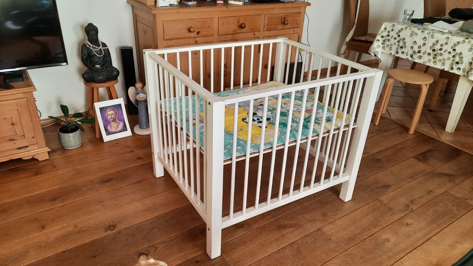 Box wit, Kinderen en Baby's, Boxen, Ophalen, Gebruikt, Rechthoekig, In hoogte verstelbaar