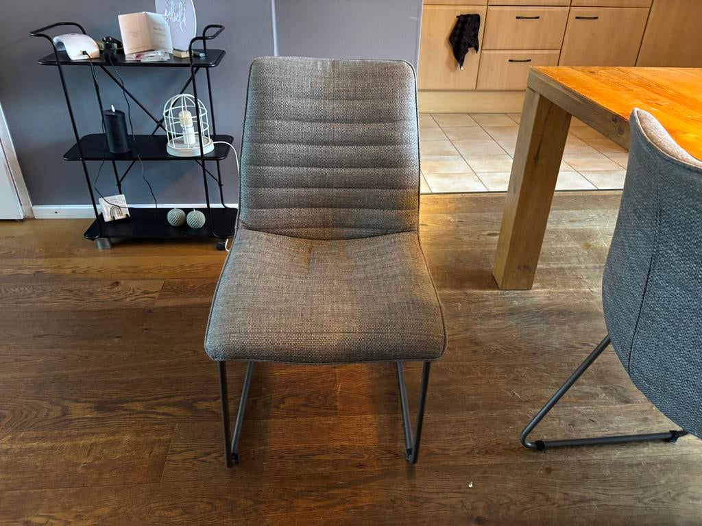 Vier eetkamerstoelen, Gebruikt, Ophalen of Verzenden, Vier, Stof