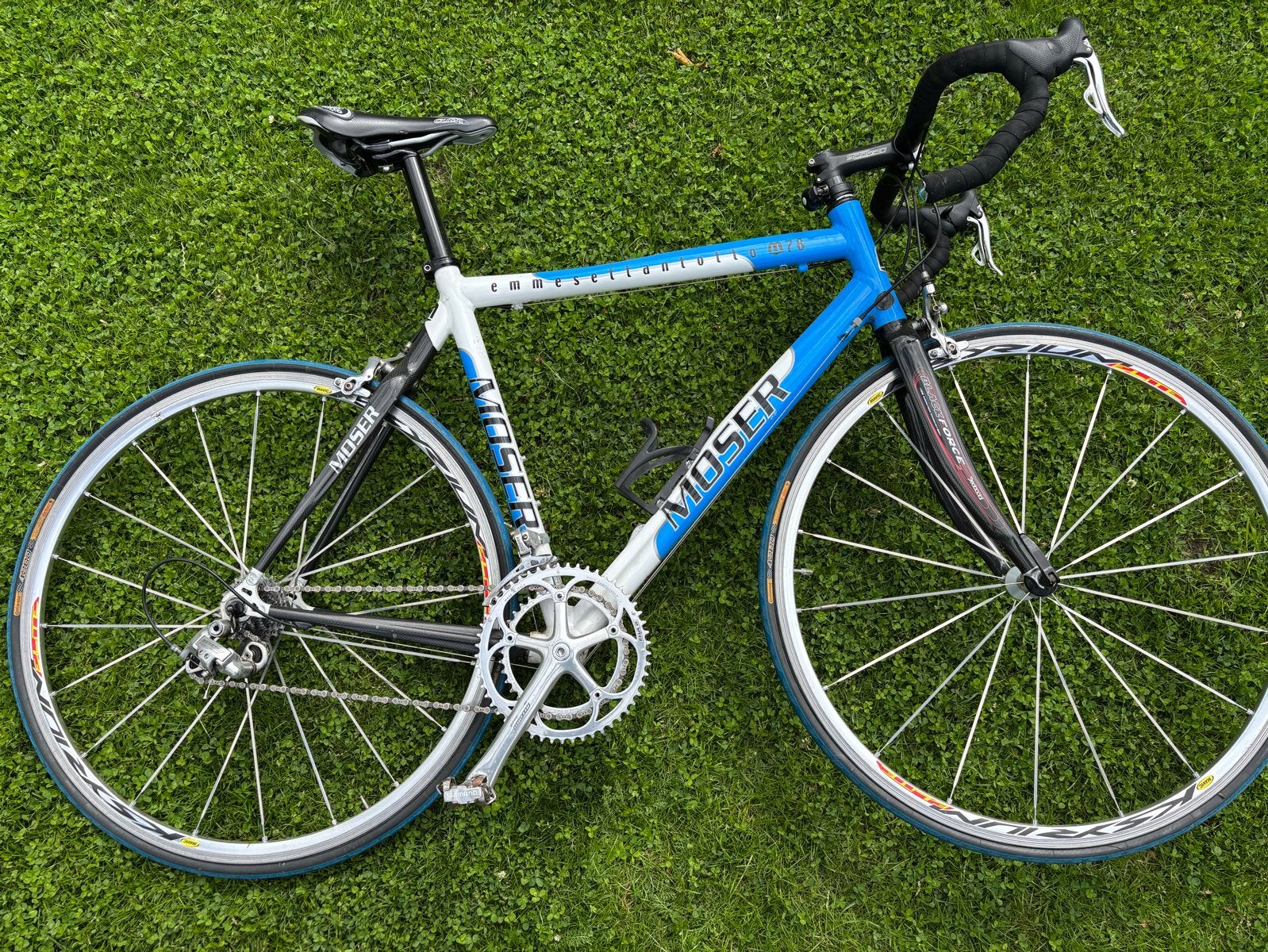 Moser Racefiets - Blauw/Wit, 28 inch, Gebruikt, Aluminium, Meer dan 20 versnellingen