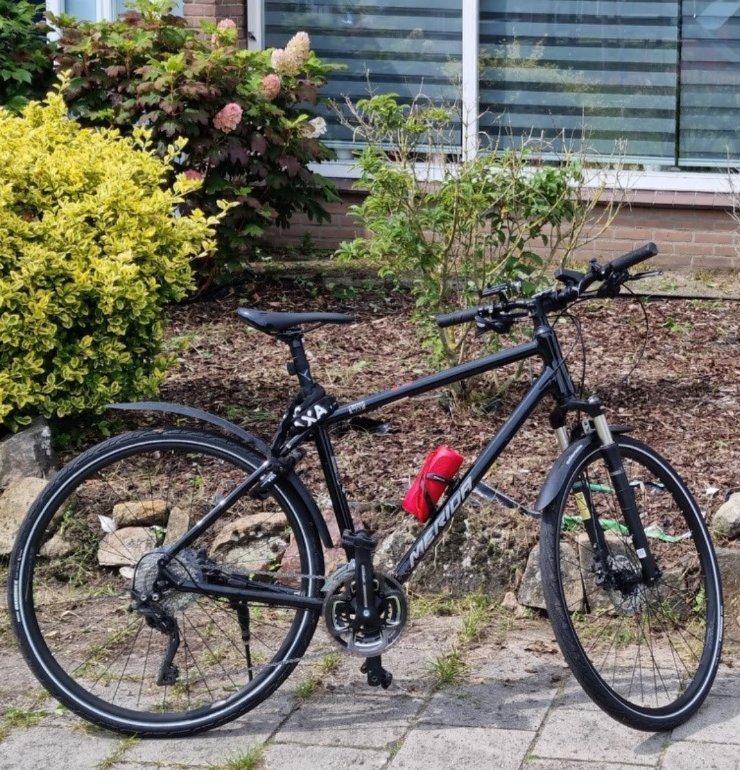 Netjes onderhouden Merida Crossway Hybride/Crossfiets – Here, 28 inch, Vering, 49 tot 53 cm, Zo goed als nieuw