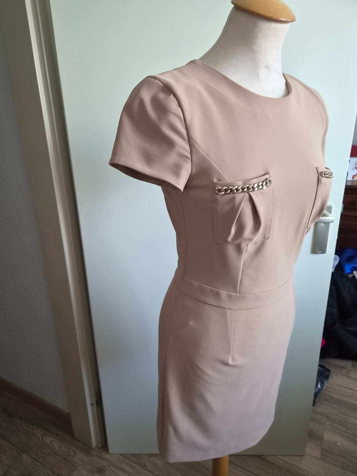 Elisabetta Franchi Jurk, Elisabetta Franchi, Beige, Ophalen of Verzenden, Zo goed als nieuw