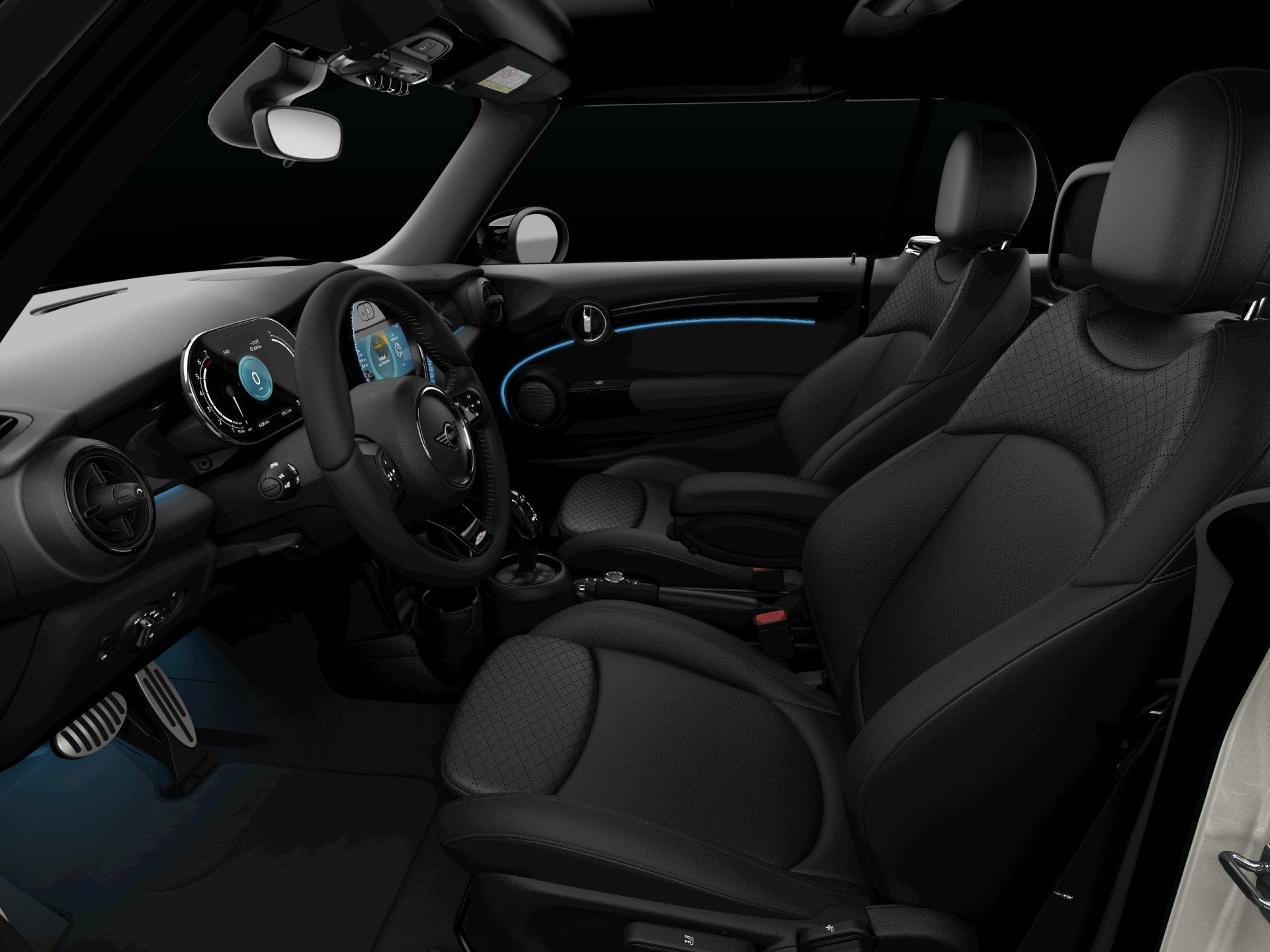 MINI Cabrio 2.0 Cooper S F1 Aut. | JCW-Trim | Navi | Leder |, Auto's, Gebruikt, Zwart, 4 cilinders, 4 stoelen