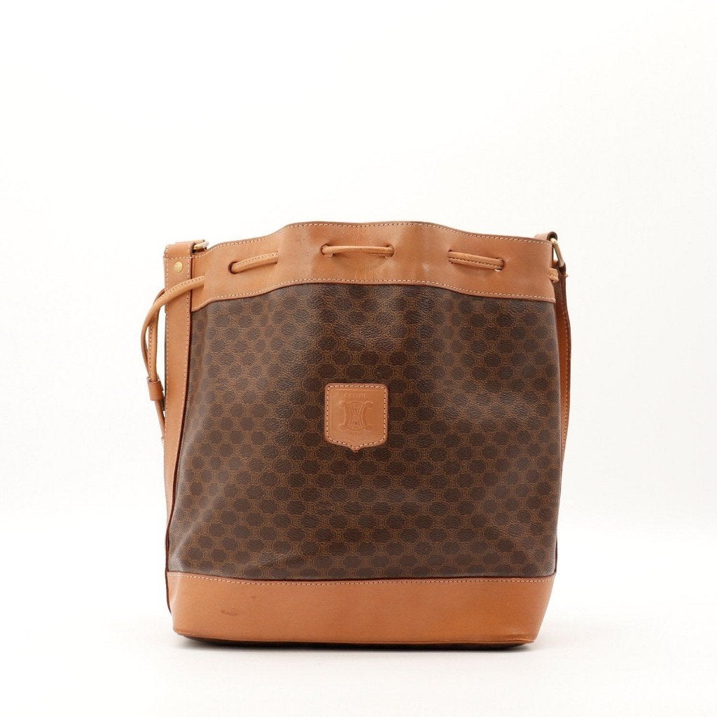 Céline Macadam 22x27x15 cm bucket tas, Verzenden, Gebruikt, Bruin, Overige typen