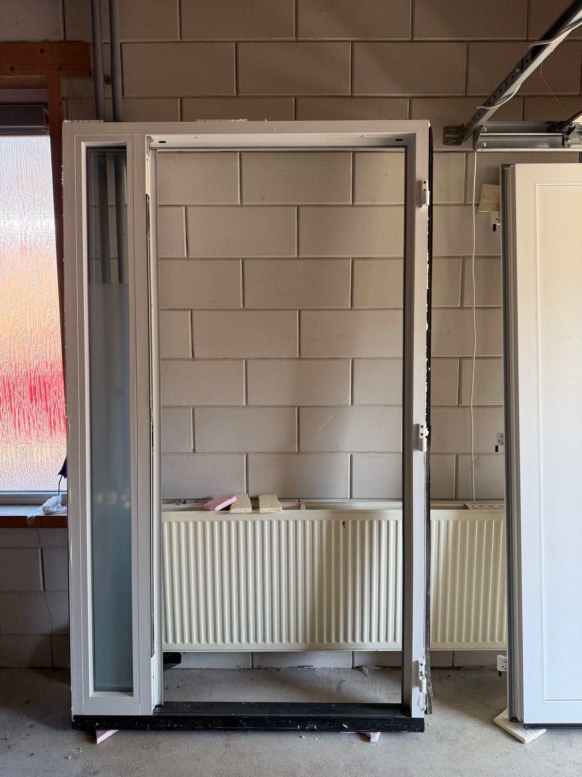 HEPRO kunstof voordeur met kozijn en zijlicht, Ophalen, Kunststof, Gebruikt, Buitendeur