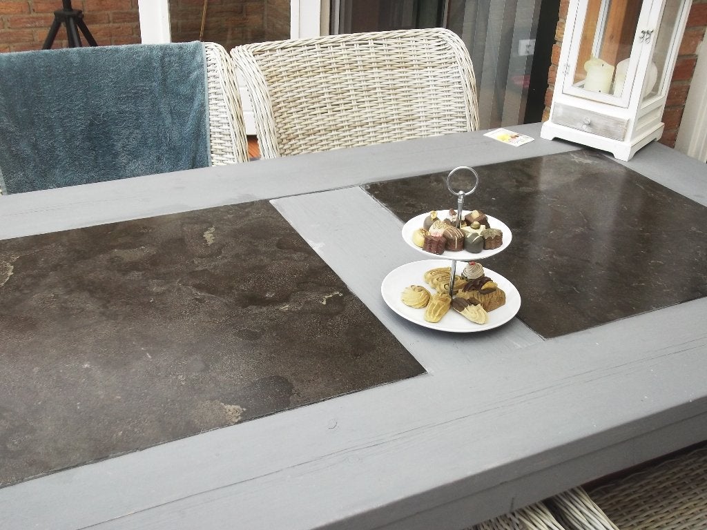 Exclusieve tuintafel, Tuin en Terras, Tuintafels, Ophalen, Gebruikt, Rechthoekig, Hout