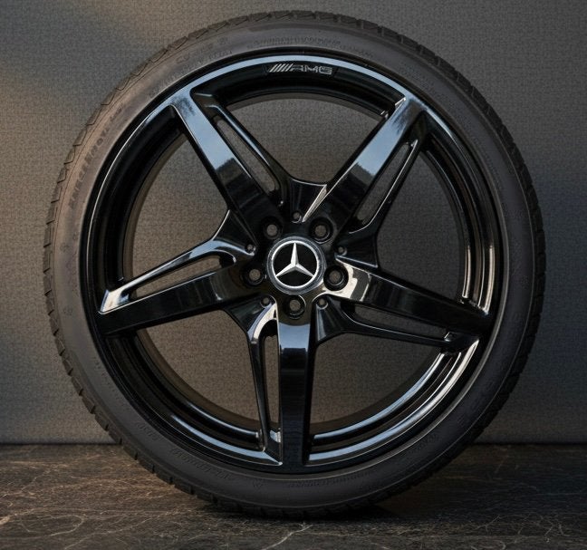 ✅ Originele Mercedes AMG GT Velgen Uniek breedset + Banden, Ophalen, Gebruikt, Banden en Velgen, Winterbanden