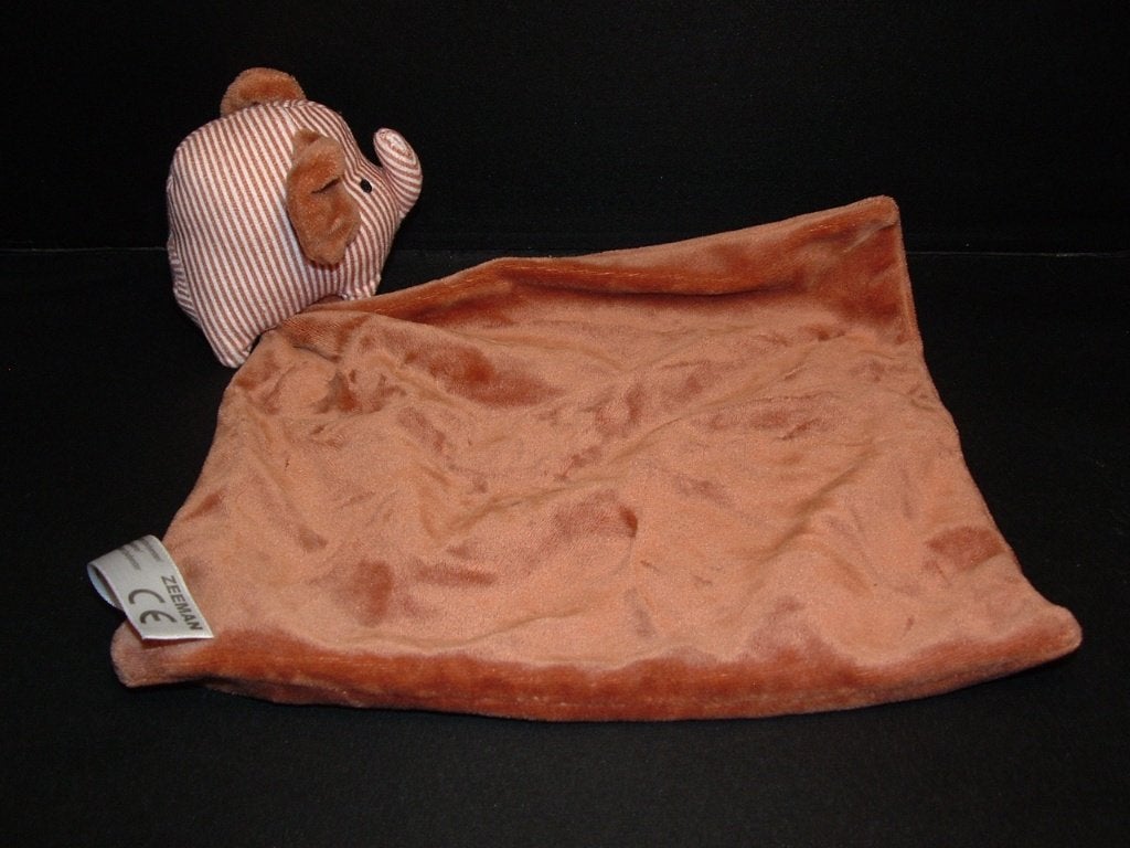 ZEEMAN OLIFANT KNUFFELDOEK VELOURS BRUIN MET OP 1, Verzenden, Nieuw, Overige typen