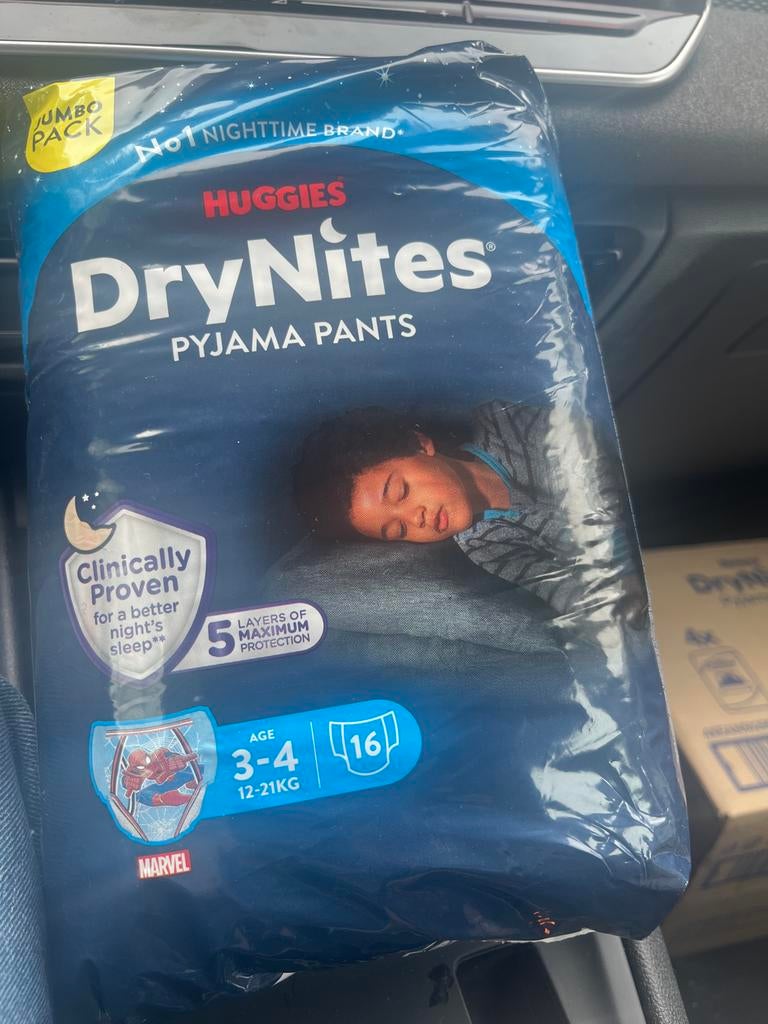 Huggies DryNites Pyjama Pants 3-4 jaar (12-21kg) - 16 stuks, Ophalen of Verzenden, Nieuw, Jongetje of Meisje