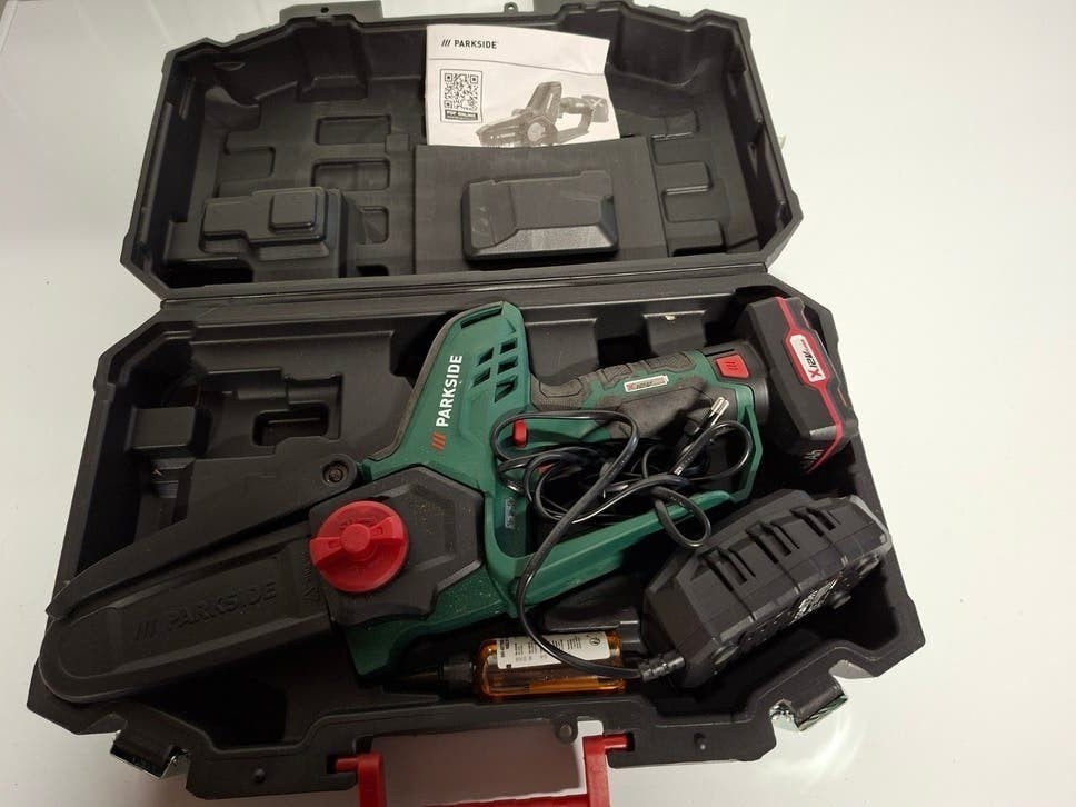 Parkside Accu mini Kettingzaag incl accu + lader, Minder dan 30 mm, Kettingzaag, Ophalen of Verzenden, Minder dan 600 watt