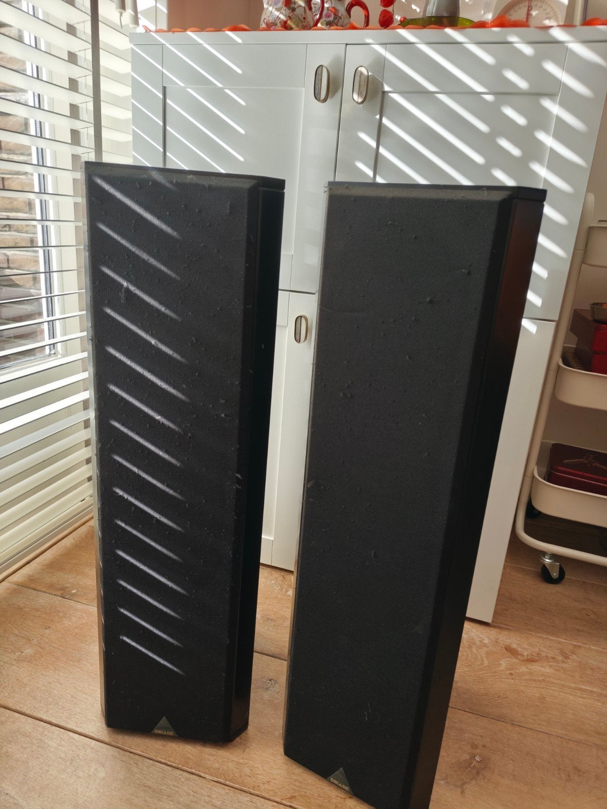 Driade Model 7 luidsprekers – werkend paar, Audio, Tv en Foto, Vloerstaande luidspreker, Gebruikt, Basreflex, Minder dan 60 watt