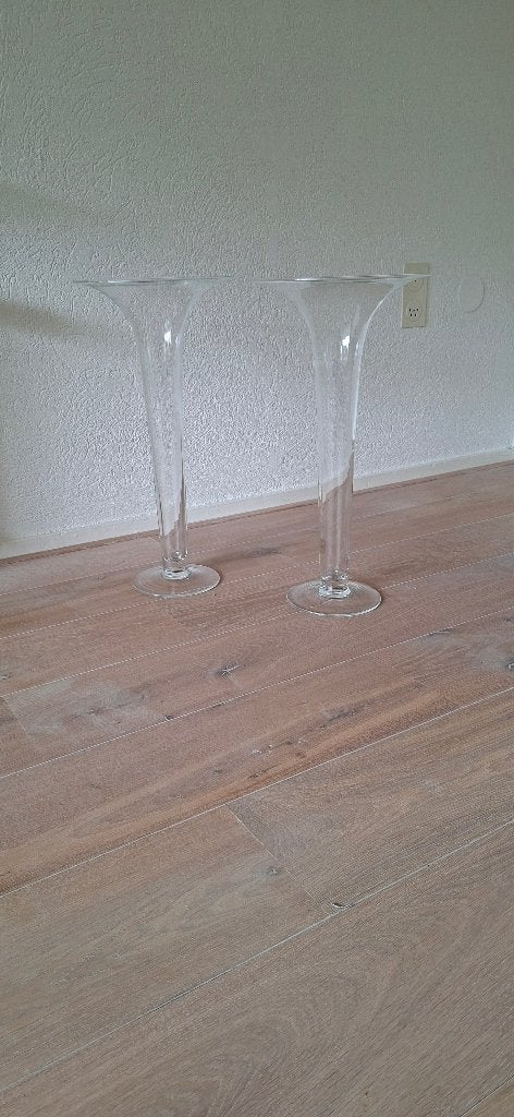 Glazen vazen, Ophalen, Transparant, Geschikt voor droogbloemen, 53 cm
