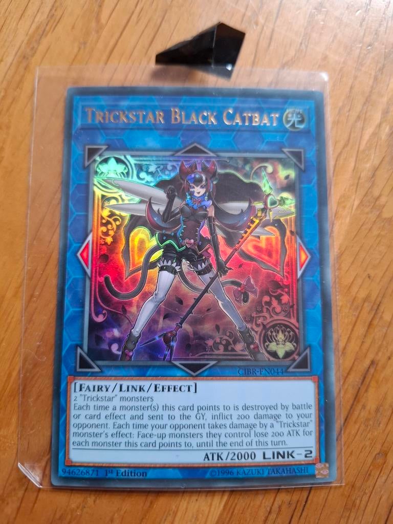 Trickstar Black Catbat  CIBR  Ultra Rare 1st Ed  NM, Ophalen of Verzenden, Nieuw, Losse kaart, Foil