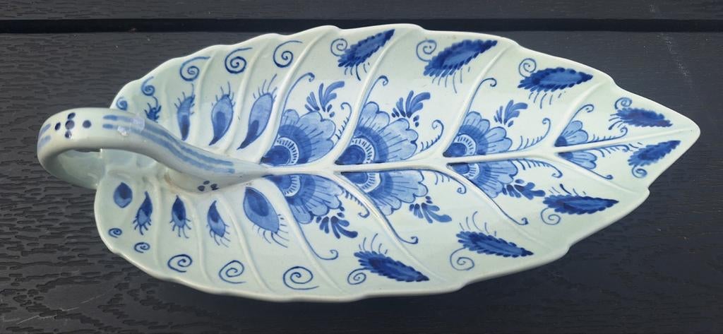 Delfts Blauw Bladvormige Schaaltje, Ophalen of Verzenden