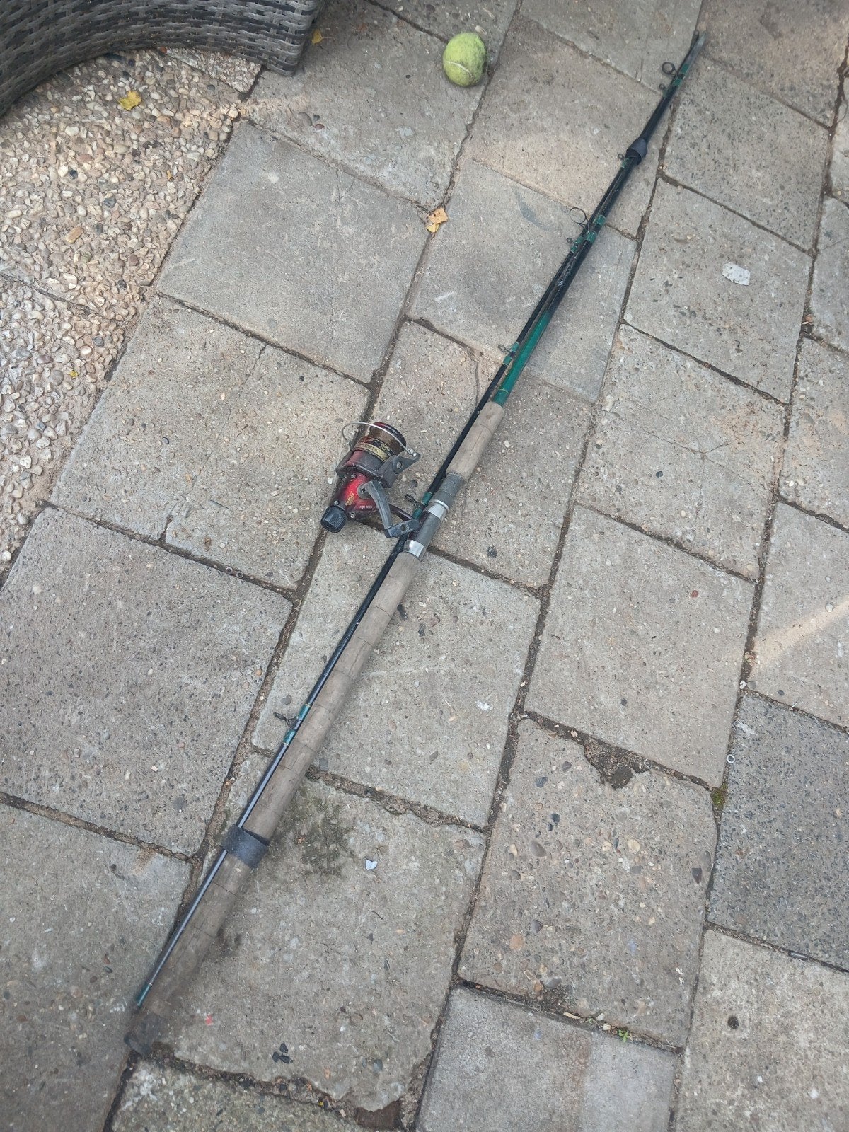 Vishengel met molen - Silstar Long Cast FR/FRB50, Ophalen of Verzenden, Gebruikt, Complete hengel