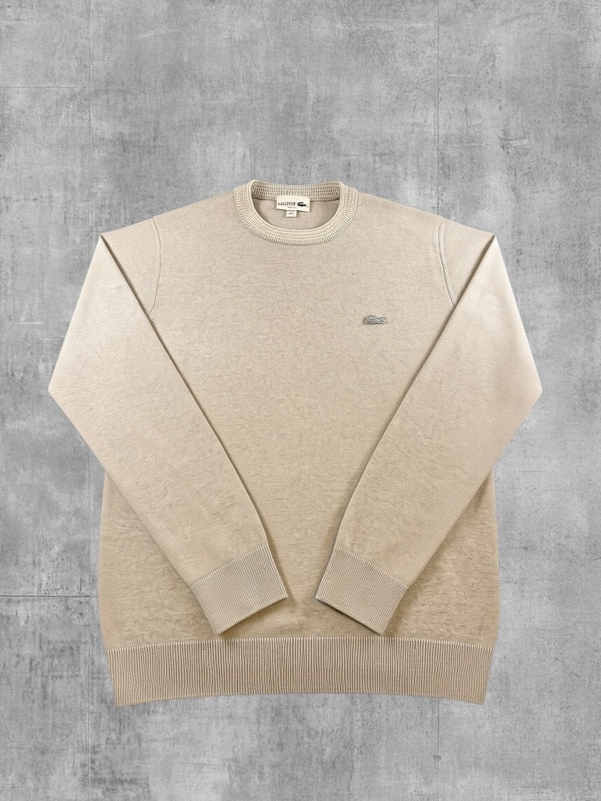 Lacoste trui grijs heren maat S sweater pullover gebreid, Verzenden, Zo goed als nieuw, Maat 46 (S) of kleiner, Grijs