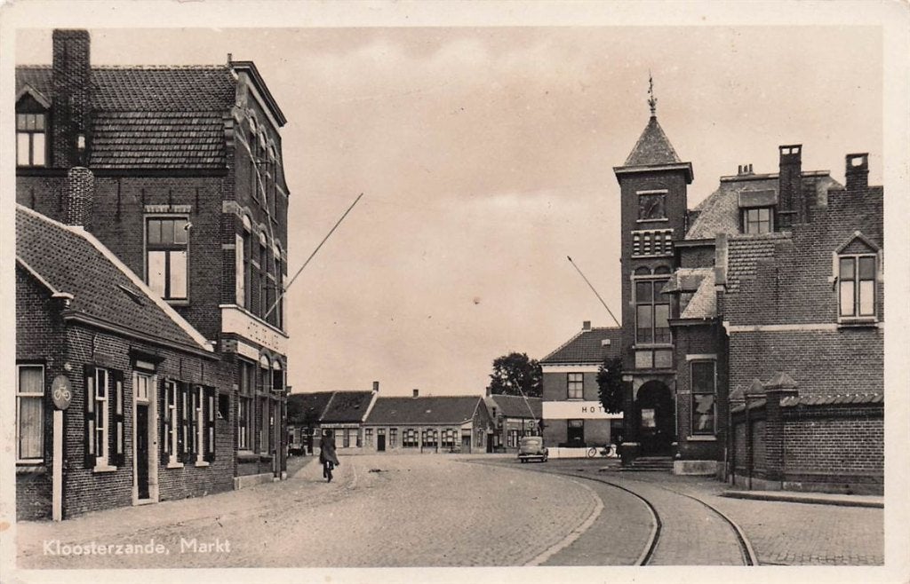 703-105-007 Kloosterzande Markt, Verzenden, Voor 1920, Zeeland