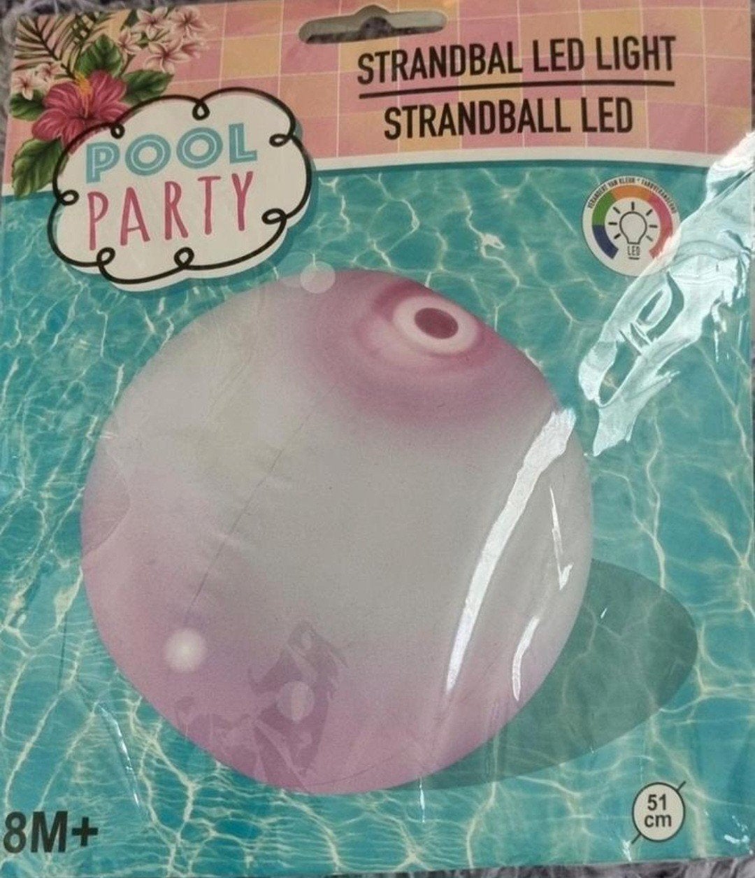 Strandbal LED Licht - Pool Party (51 cm), Ophalen of Verzenden, Nieuw