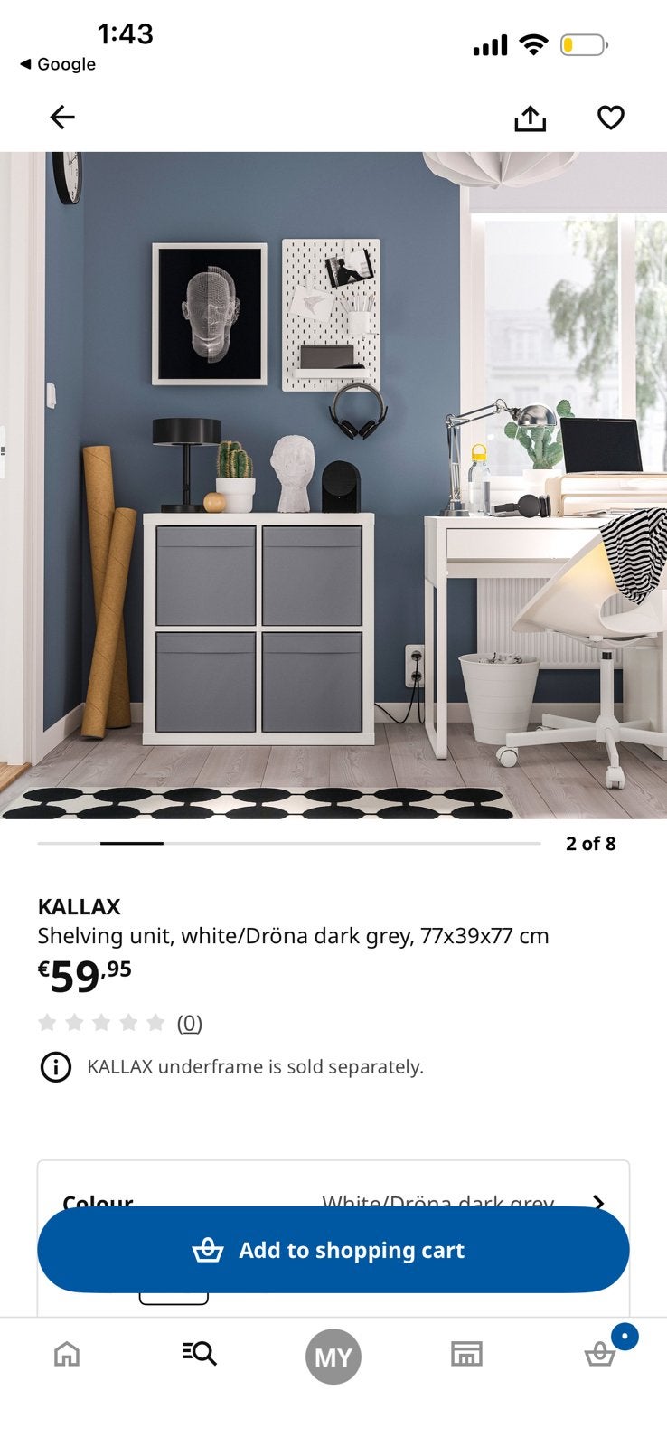 2 X Ikea kallax open kast, Ophalen, Zo goed als nieuw, Hoogslaper