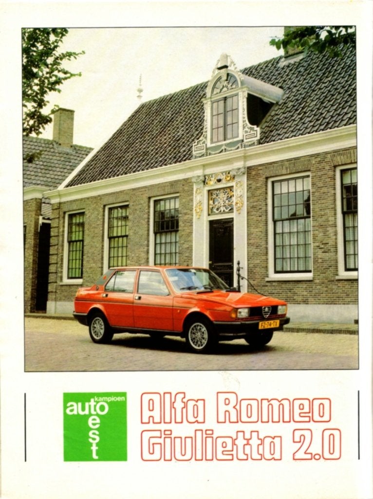 Autokampioen test Alfa Romeo Giulietta 2.0 September 1980, Ophalen of Verzenden, Nieuw, Alfa Romeo