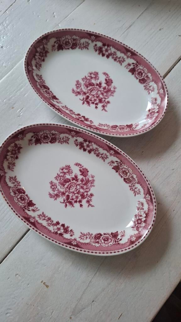 2 Mitterteich schaaltjes, roze bloemmotief, ca. 22 cm, Antiek en Kunst, Ophalen of Verzenden