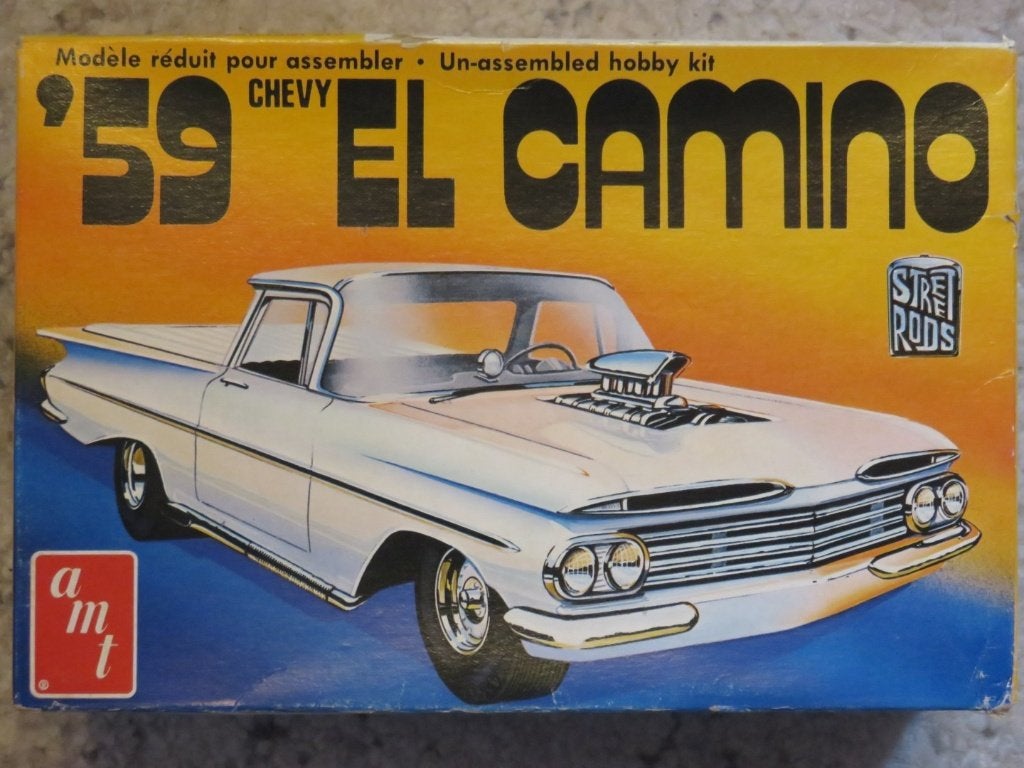 Bouwdoos 1959 Chevy El Camino 3n1 AMT, Overige merken, Auto, Groter dan 1:32, Nieuw