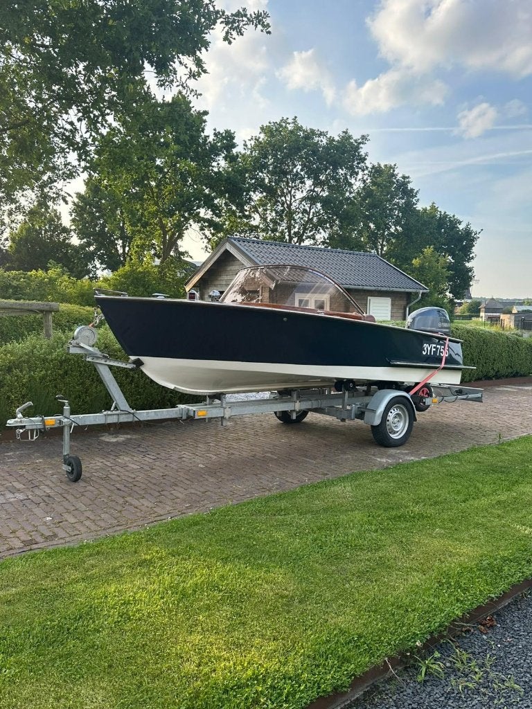 Nette klassieke speedboot 50pk Yamaha 135 vaaruren!!, Viertaktmotor, 5 m, Ophalen of Verzenden, Zo goed als nieuw