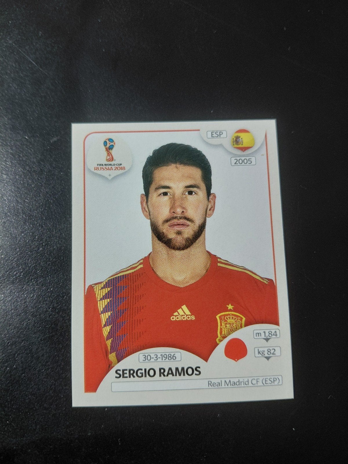 Sergio ramos (spanje) panini wk 2018, Verzenden, Nieuw, Buitenlandse clubs, Poster, Plaatje of Sticker