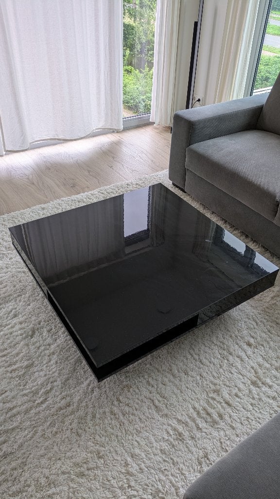 IKEA TOFTERYD salontafel zwart, Huis en Inrichting, Tafels | Salontafels, Ophalen, 50 tot 100 cm, 50 tot 100 cm, Zo goed als nieuw