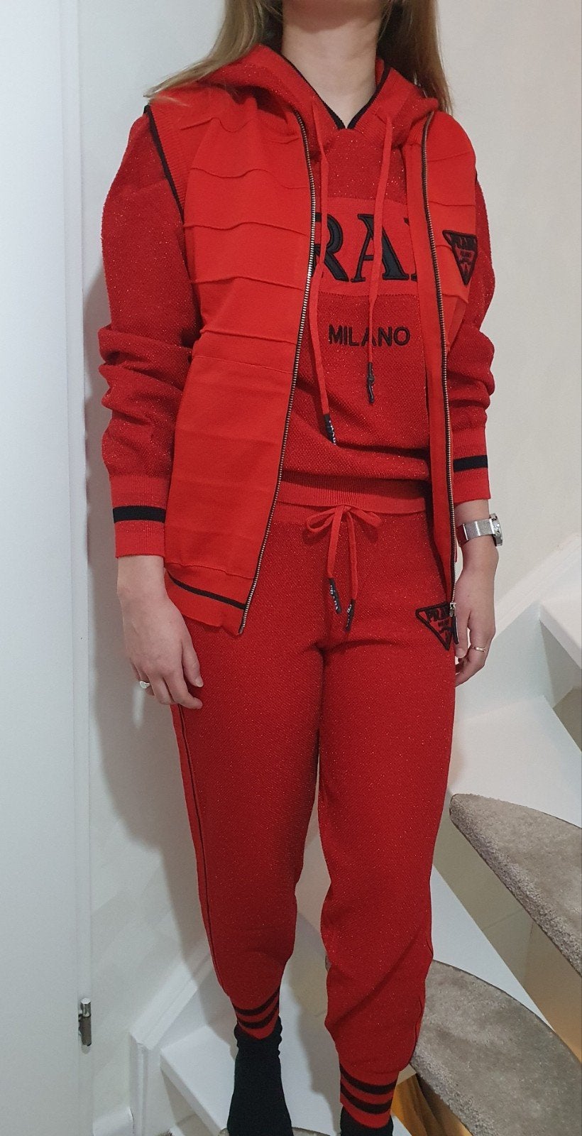 Nieuw Driedelig Prada Kostuum met Glittersdraad, PRADA, Ophalen of Verzenden, Nieuw