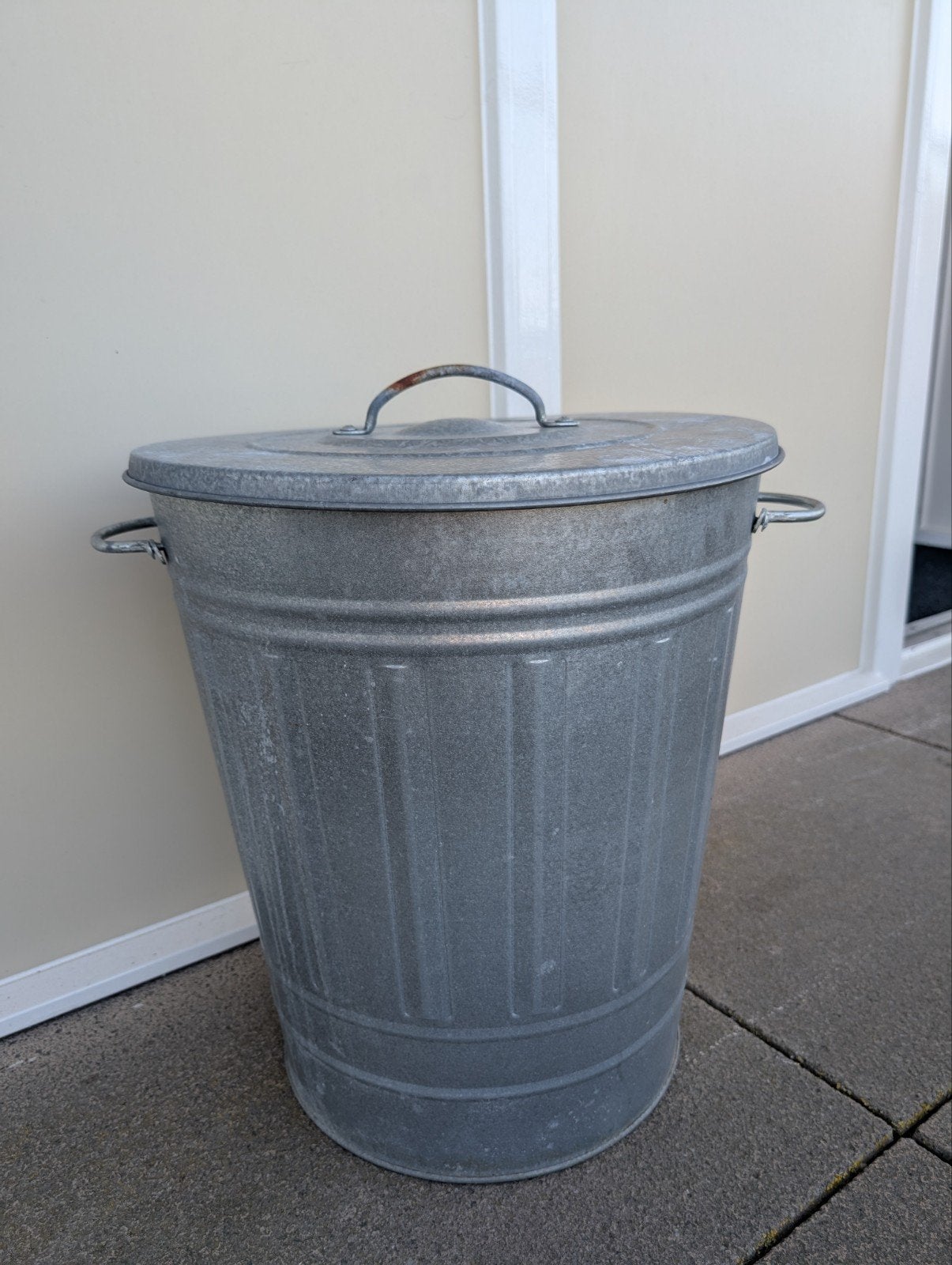 IKEA Knodd afvalemmer/vuilnisbak 40L gegalvaniseerd, Ophalen, 50 – 75, Gebruikt, 40 liter of meer
