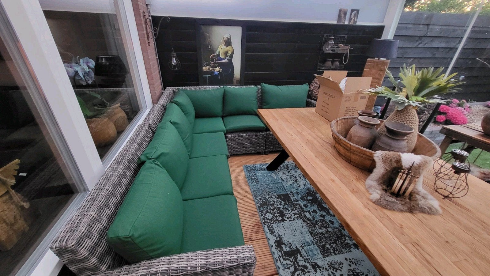 lounce set te koop incl kussens, Ophalen of Verzenden, Zo goed als nieuw, Overige materialen