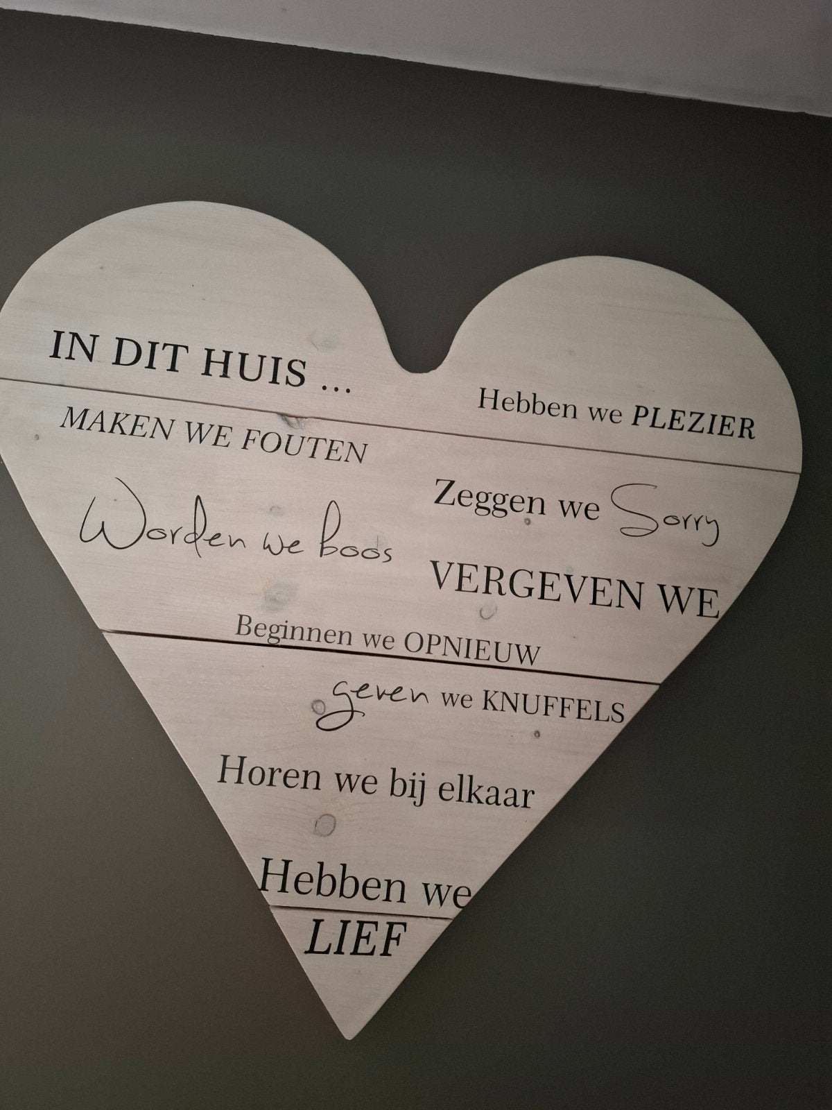 Bord voor aan de muur, Ophalen of Verzenden, Zo goed als nieuw