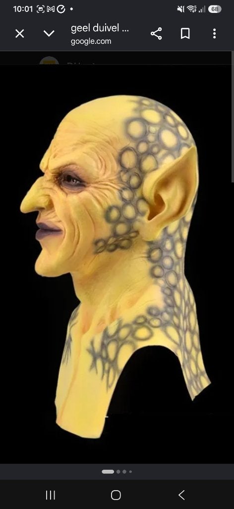 Duivel halloween masker latex, Ophalen of Verzenden, Zo goed als nieuw, Overige typen, Halloween of Griezel