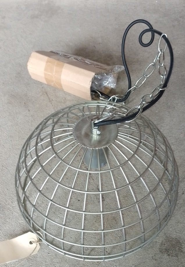 Hanglamp halve metalen bol ca 30 cm doorsnee., Ophalen of Verzenden, Nieuw, Metaal