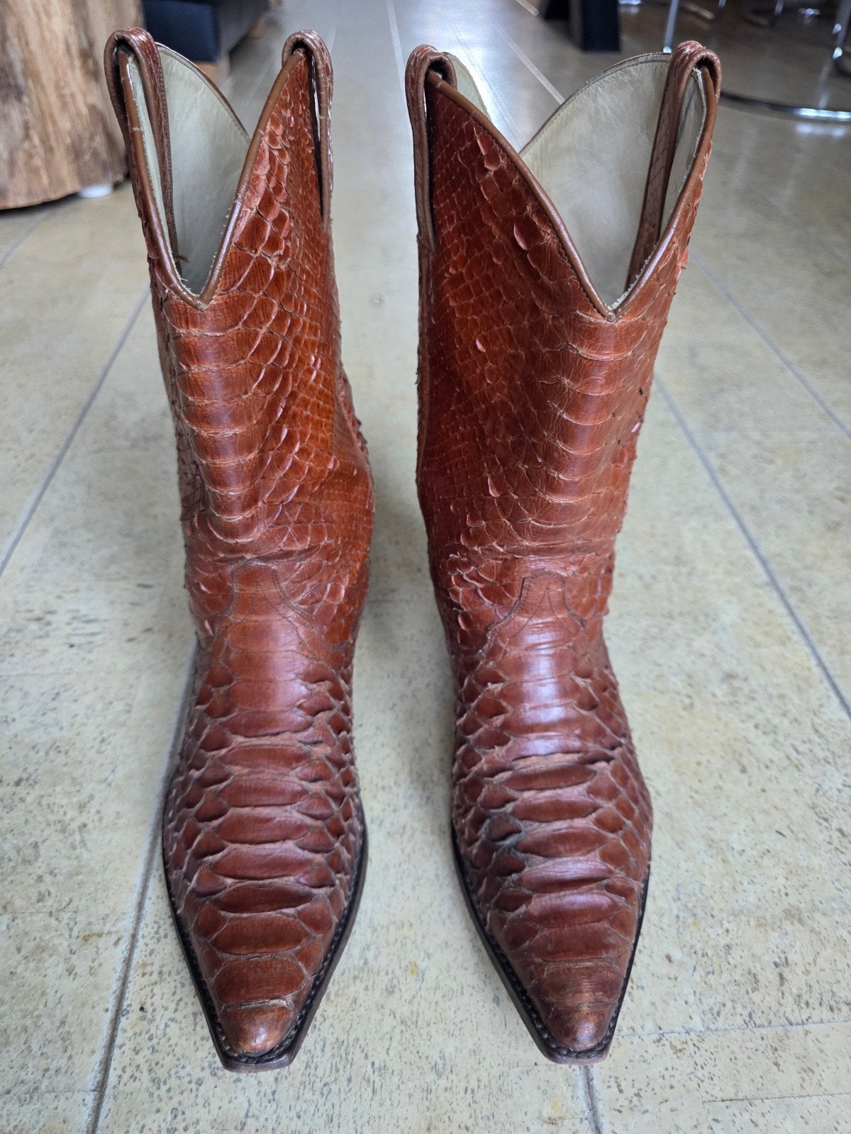 Tony Mora full python boots mt 44. Cowboy western laarzen, Bruin, Boots, Ophalen of Verzenden, Tony Mora