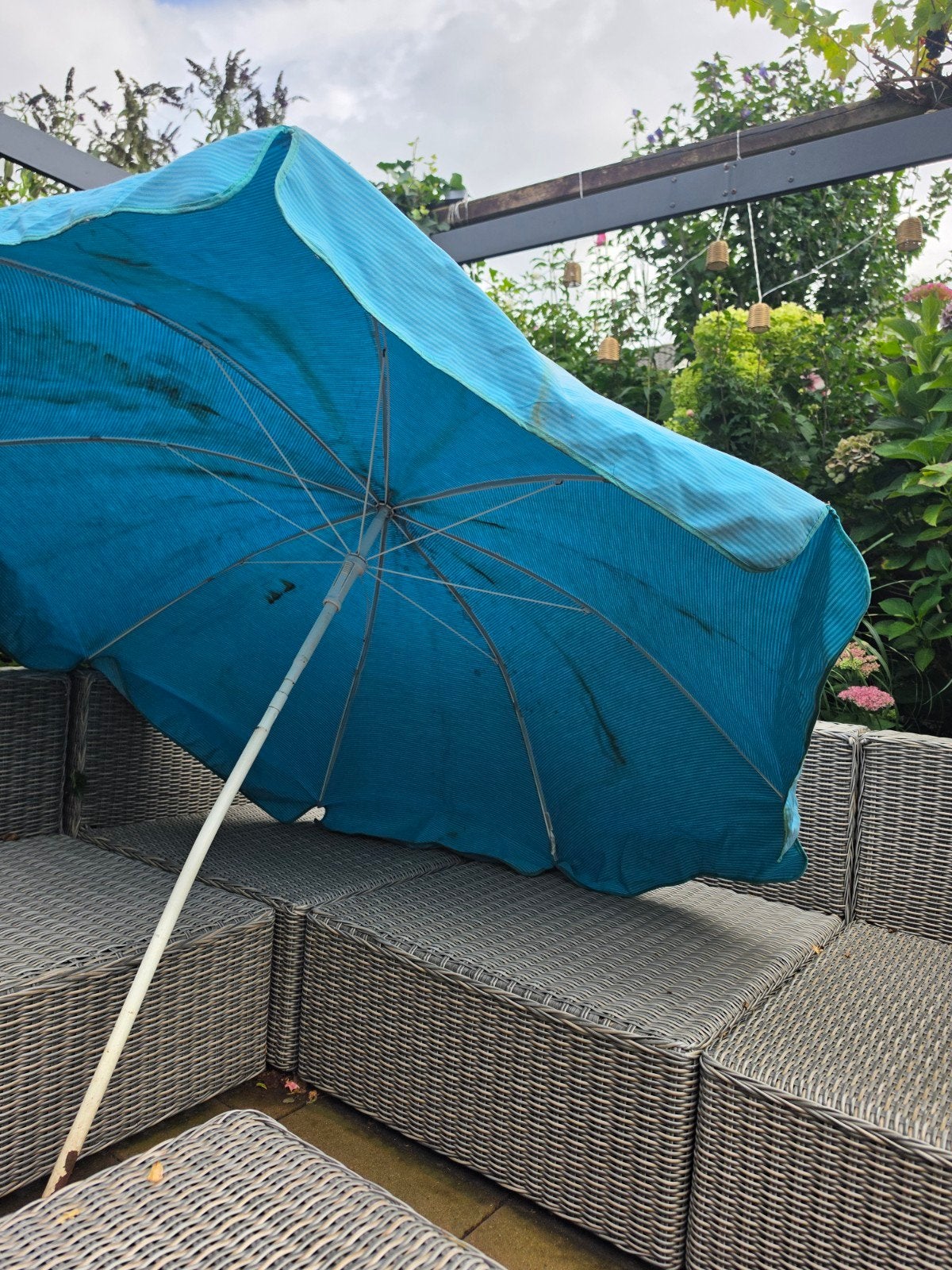 Parasol - Gebruikt, niet meer de mooiste, Ophalen, Gebruikt, Stokparasol